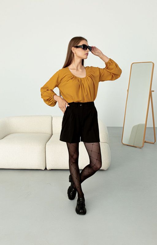 Блуза AURA 2064-176 горчица  фото 2