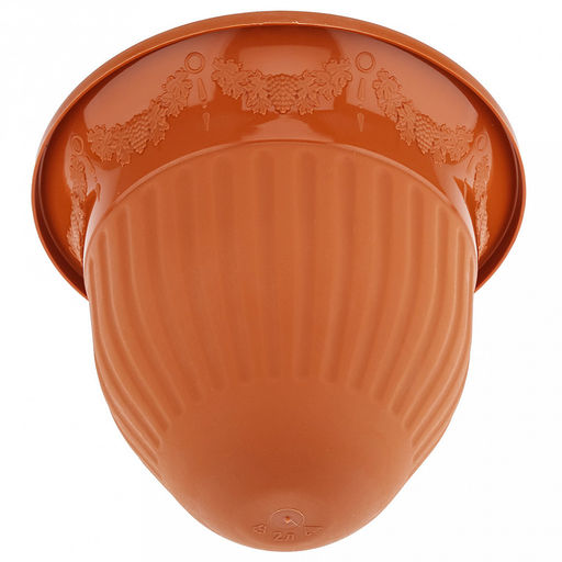 Кашпо для цветов пластмассовое Лозанна 2л, 19х18,5х16см, настенное крепление, полипропилен, терракотовый (Россия) - Домашняя мода фото 8