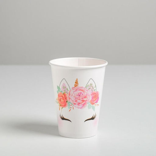 Цена за 10 шт. Стакан для цветов Единорожка, 350 мл