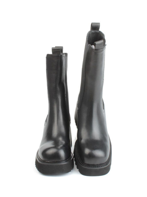 01-GZ6115-X81 BLACK Ботильоны демисезонные женские (натуральная кожа, байка) - Фабричный китай фото 7