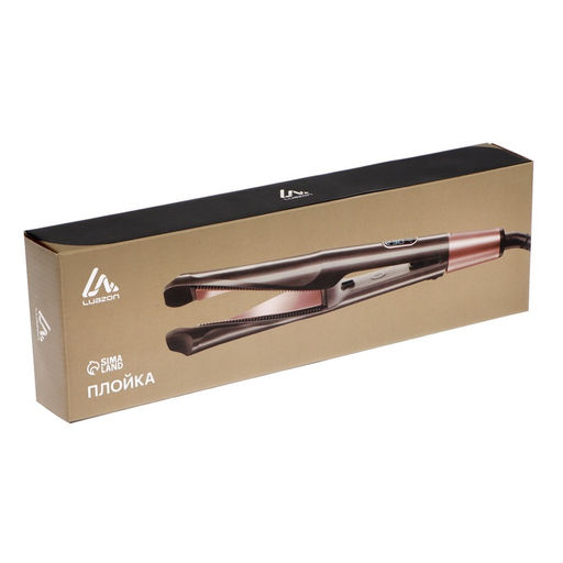 Плойка Luazon LW-21, 40 Вт, керамическое покрытие, d=35 мм, до 230°C, серо-розовая