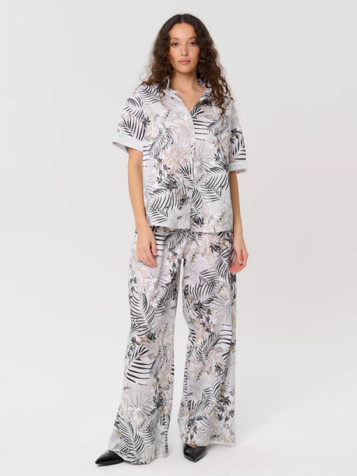 Рубашка женская 12421-33044 beige - Eleganzza фото 3