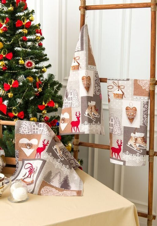 Полотенце 45*75 см. Лапландия рогожка хлопок 100% - Лен поволжья фото 2