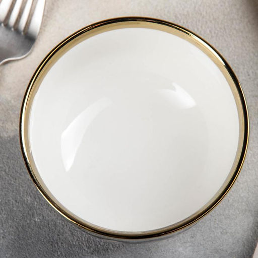 Миска керамическая Black style, 370 мл, d=11 см, цвет белый