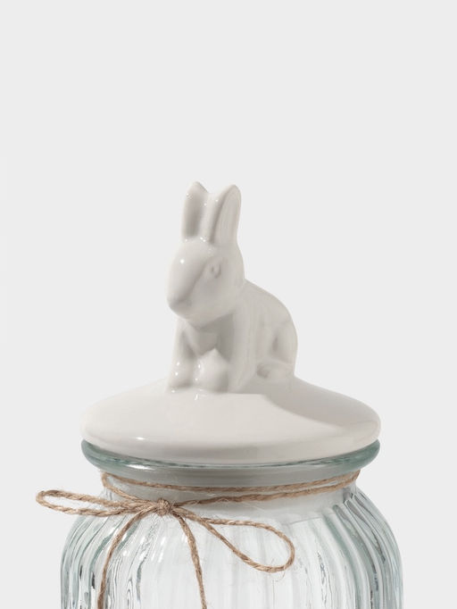 Банка для сыпучих Зайка, 950 мл, с керамической крышкой, стекло, прозрачная - Simaland фото 14