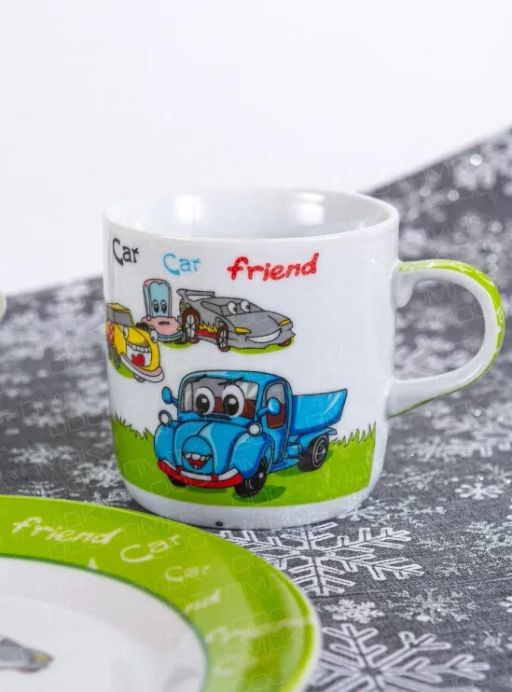 Набор 3пр Машины 2 (Синий грузовик) (тарелка 18см, салатник 15см, кружка 230мл) под/уп C425# (292092 - Daniks фото 6