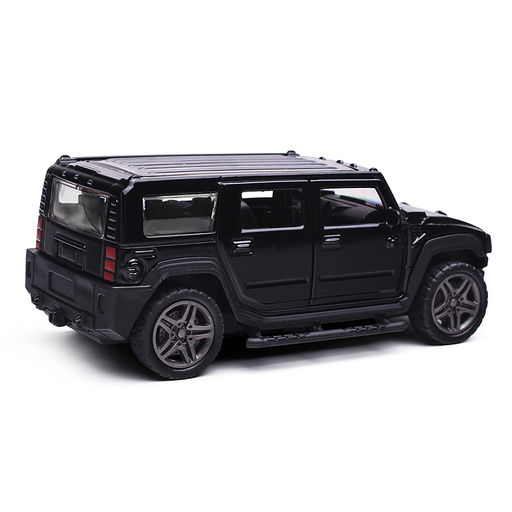 Чёрная инерционная машинка Внедорожник с люком die-cast,1:32, открывающиеся двери