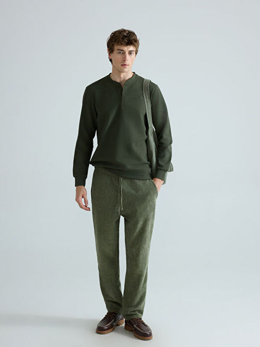 Bisiklet Yaka Erkek Sweatshirt