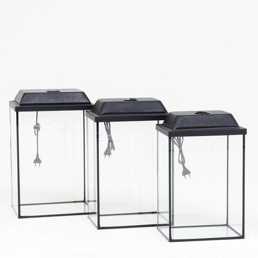 Комплект аквариумов Матрёшка - 3 шт, с крышками, Колонна, 24 л, 30 л, 36 л - Пижон фото 2