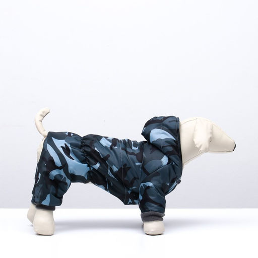 Комбинезон зимний для животных Камуфляж, 3XL (ДС 36-38, ОГ 48-52 см, ОШ 36-37 см), микс - Simaland фото 3