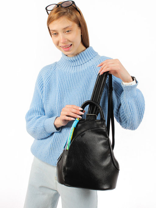 LACCOMA рюкзак Кэрри-L815-черный эко кожа хлопок