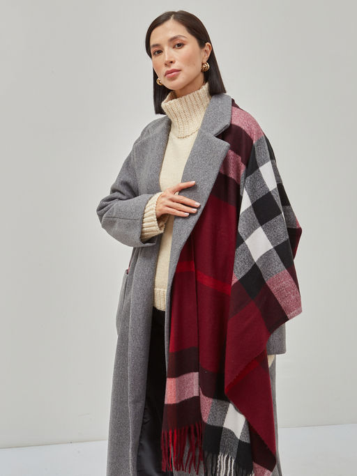 В составе шерсть и кашемир! теплый двусторонний палантин - Tantino фото 2