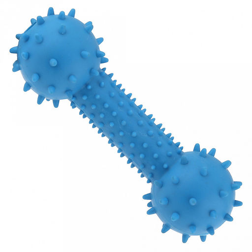 Игрушка для собаки Косточка с шипами 14,5х4,5х4,5см, полипропилен, с шипами, цвета микс (салатовый, темно-розовый, синий), Пэт тойс (Pet toys) (Китай)  фото 2