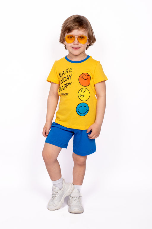 Комплект для мальчика (джемпер кор.рукав+шорты) 0422 - Let's go фото 4