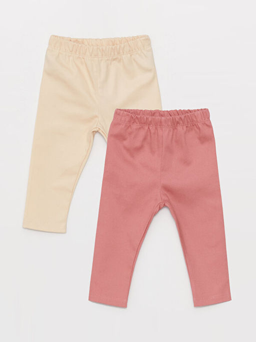 Beli Lastikli Basic K?z Bebek Tayt 2li