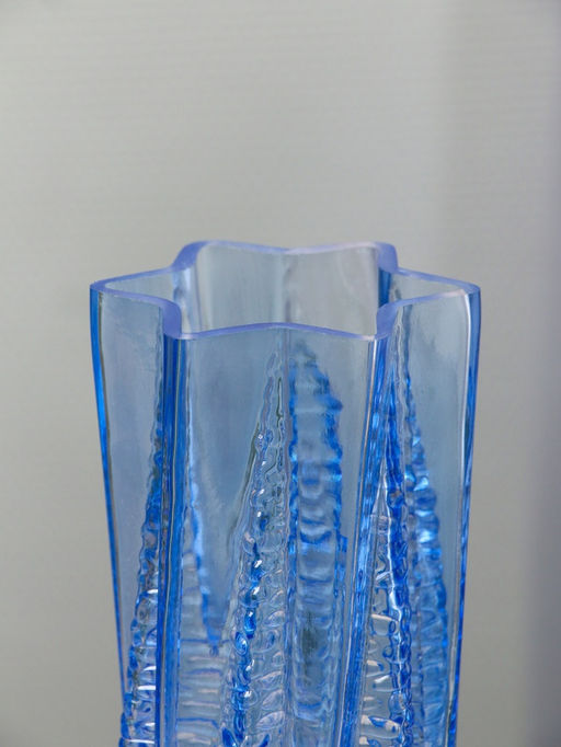 Ваза Флоранс, 25?11?9 см, стекло, голубая