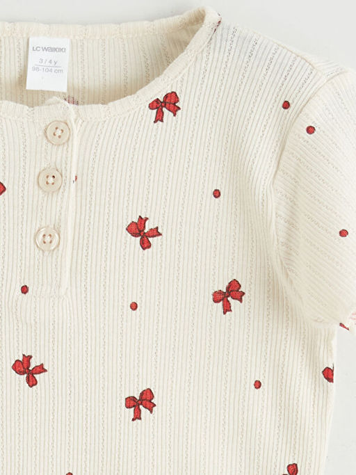 Fiyonk Bask?l? K?z ?ocuk Ti??rt