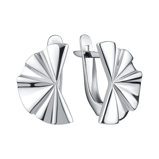 Серьги из серебра без вставки, Л-12590