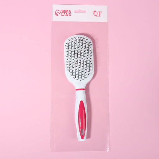Расчёска массажная QF, продуваемая, 6.5×23.5 (±1) см, МИКС