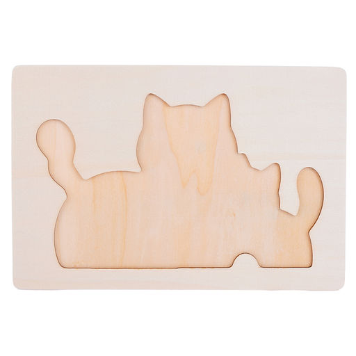 Пазл-вкладыш Мама кошка с котятами - Щепочка фото 2