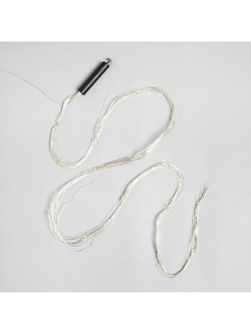 Гирлянда «Конский хвост» 10 нитей по 1.5 м, IP20, серебристая нить, 150 LED, свечение тёплое белое, 12 В