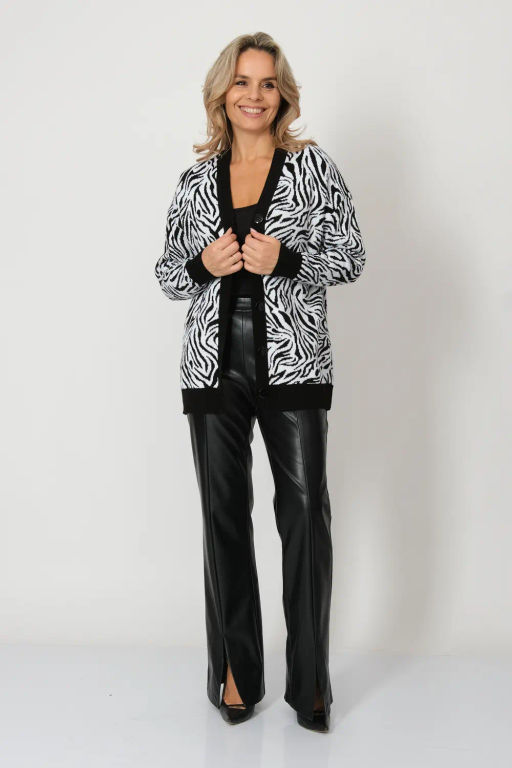 Жакет В 1881/черно-белый