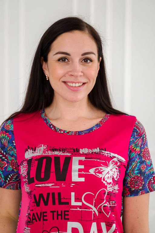 Пижама женская домашний интерлок из футболки и бридж LOVE ночной сад