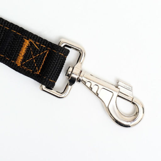 Поводок двухслойный с усиленным карабином, 3 м х 3 см, чёрный - Пижон фото 2