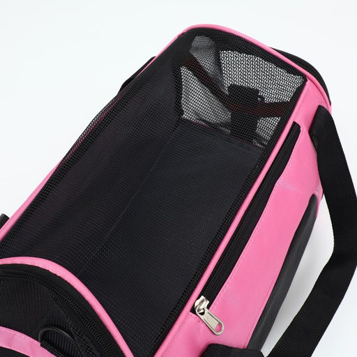 Сумка-переноска сетчатая, 48 х 26 х 31 см, розовая - Пижон фото 10