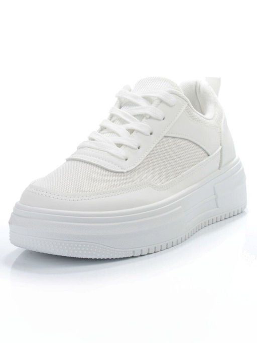 05-6180-36 WHITE Кроссовки женские (искусственные материалы) - No name фото 4