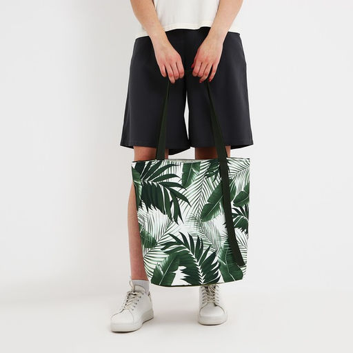 Сумка женская пляжная Тропики, 39х32 см, оливковая - Nazamok фото 9