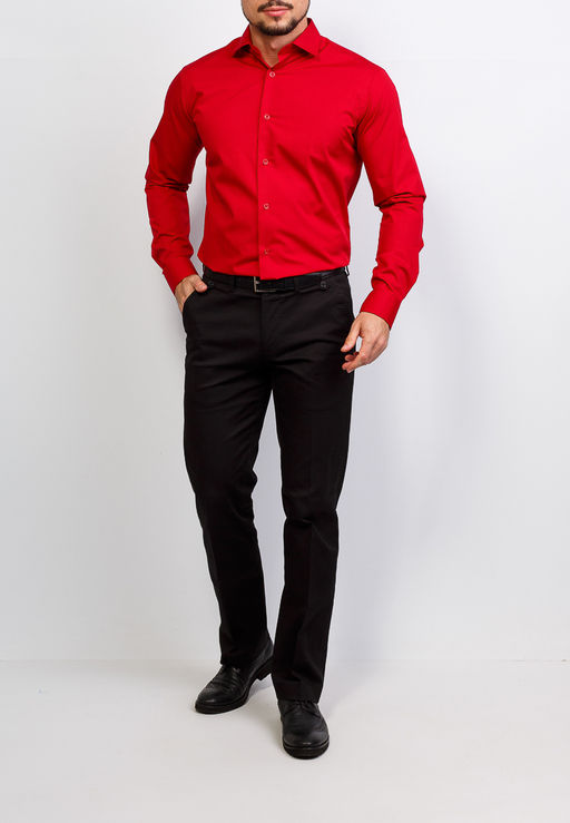 Сорочка мужская длинный рукав GREG 630/139/RED/Z  фото 4