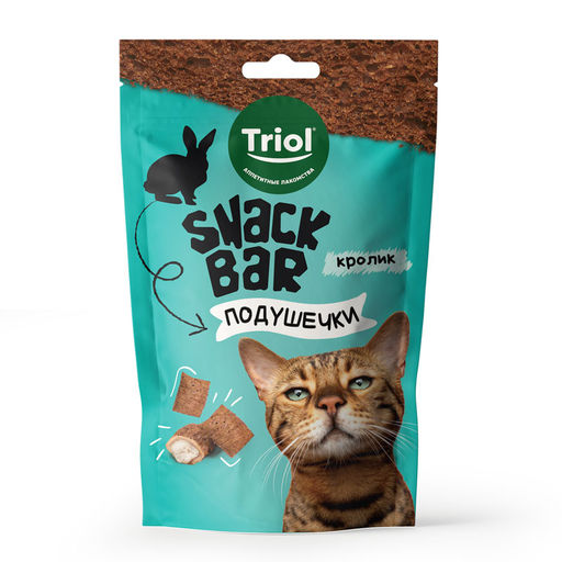 Лакомство для кошек "Мини-подушечки с начинкой из кролика", 30г, серия SNACK BAR