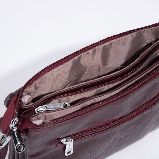 Сумка-мессенджер на молнии, цвет бордовый - Simaland фото 6