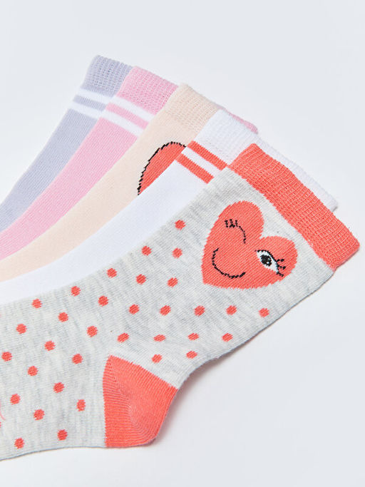 Desenli K?z ?ocuk Soket ?orap 5li - Waikiki фото 3