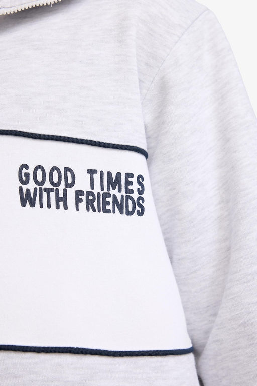 Yar_m Fermuarl_ __i Yumu_ak T_yl_ Sweatshirt Erkek _ocuk - Defacto фото 4
