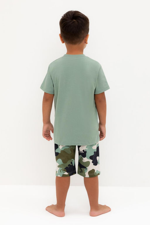 К 1528/эвкалипт,камуфляж с динозаврами пижама для мал