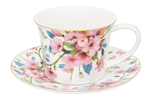 Чайн. пара 2 пр. 270 мл 12,5*9,5*7 см Яблоневый цвет на белом NEW BONE CHINA - Elan gallery фото 12