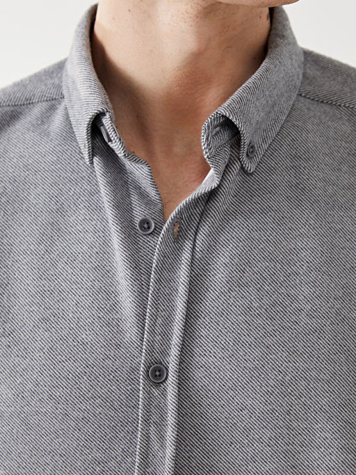 Slim Fit Uzun Kollu Erkek G?mlek