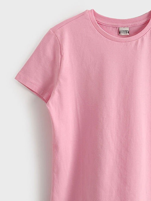 Bisiklet Yaka D?z K?z ?ocuk Ti??rt