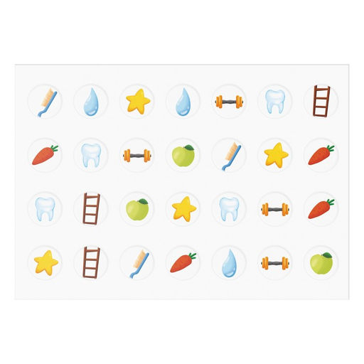 Цена за 2 шт. Настольная игра «Трекер здоровых привычек», 28 наклеек, 5+