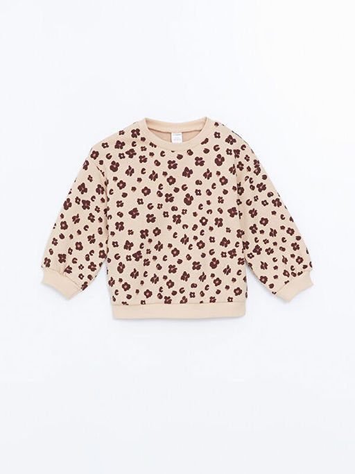 ?i?ekli K?z Bebek Sweatshirt ve Tayt Pantolon 2li Tak?m - Waikiki фото 2