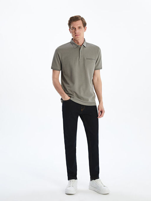 Polo Yaka Merserize G?r?n?ml? Erkek Ti??rt