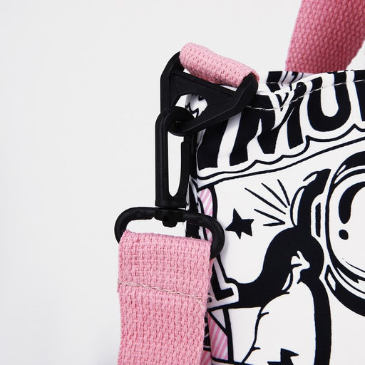 Шопер на молнии, наружный карман, цвет белый/розовый - Simaland фото 5