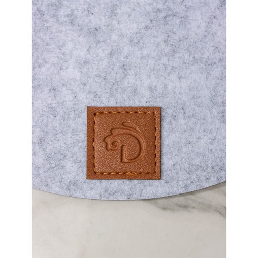 Салфетка сервировочная на стол Доляна Грэй, d=30 см, толщина 4 мм, цвет серый  фото 3