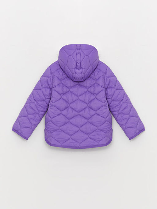 Kap??onlu Kapitone Desenli K?z ?ocuk Mont - Waikiki фото 2