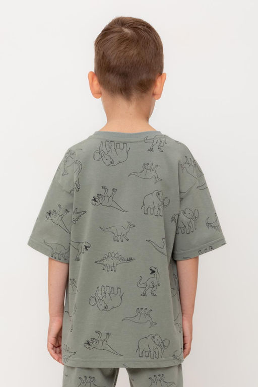 КР 302462-1/зеленый чай,динозавры к554 фуфайка (футболка) для мал - Crockid фото 5
