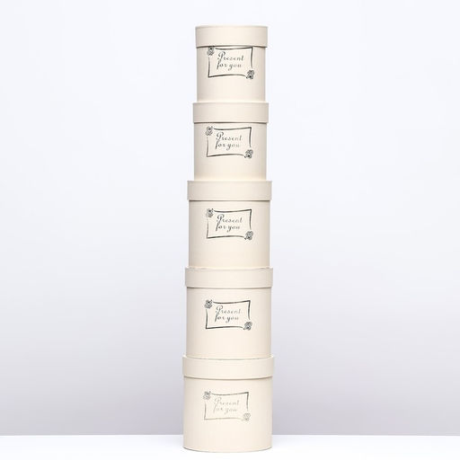 Набор шляпных коробок 5 в1 Нежность, 20 х 20 - 15 х 15 см - Simaland фото 3