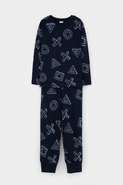 К 1561/индиго,объемные фигуры пижама дет