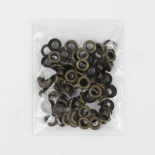 Цена за 50 шт. Люверс, d = 6 мм, цвет антик - Simaland фото 2